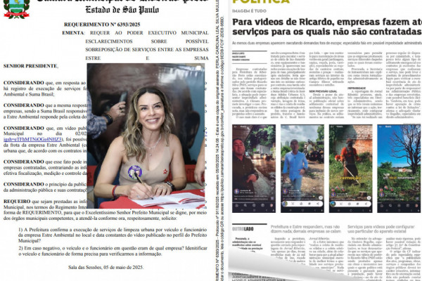Requerimento, jornal e destaque Vereador Oerla Muller