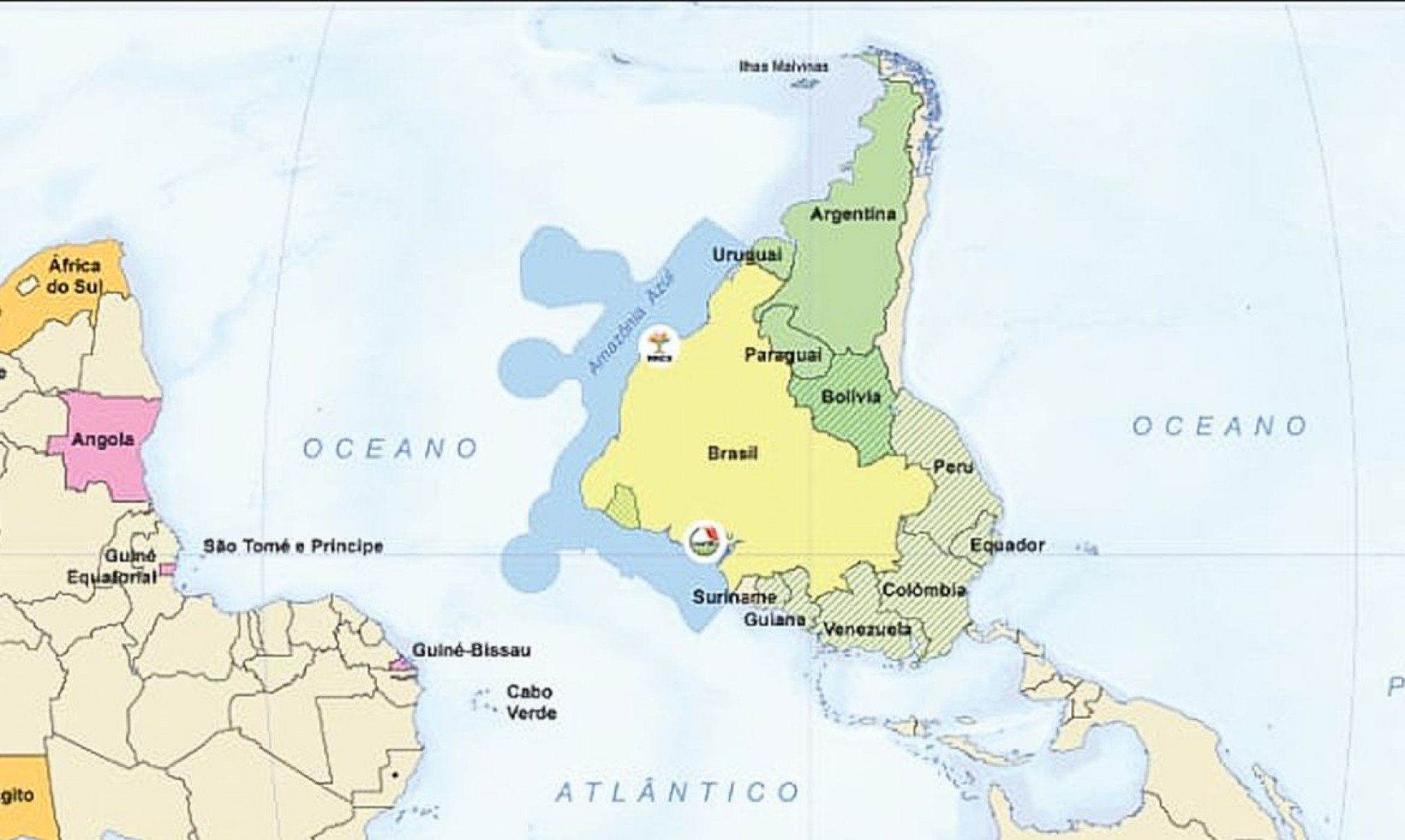 IBGE lança mapa-múndi invertido, com o Sul no topo