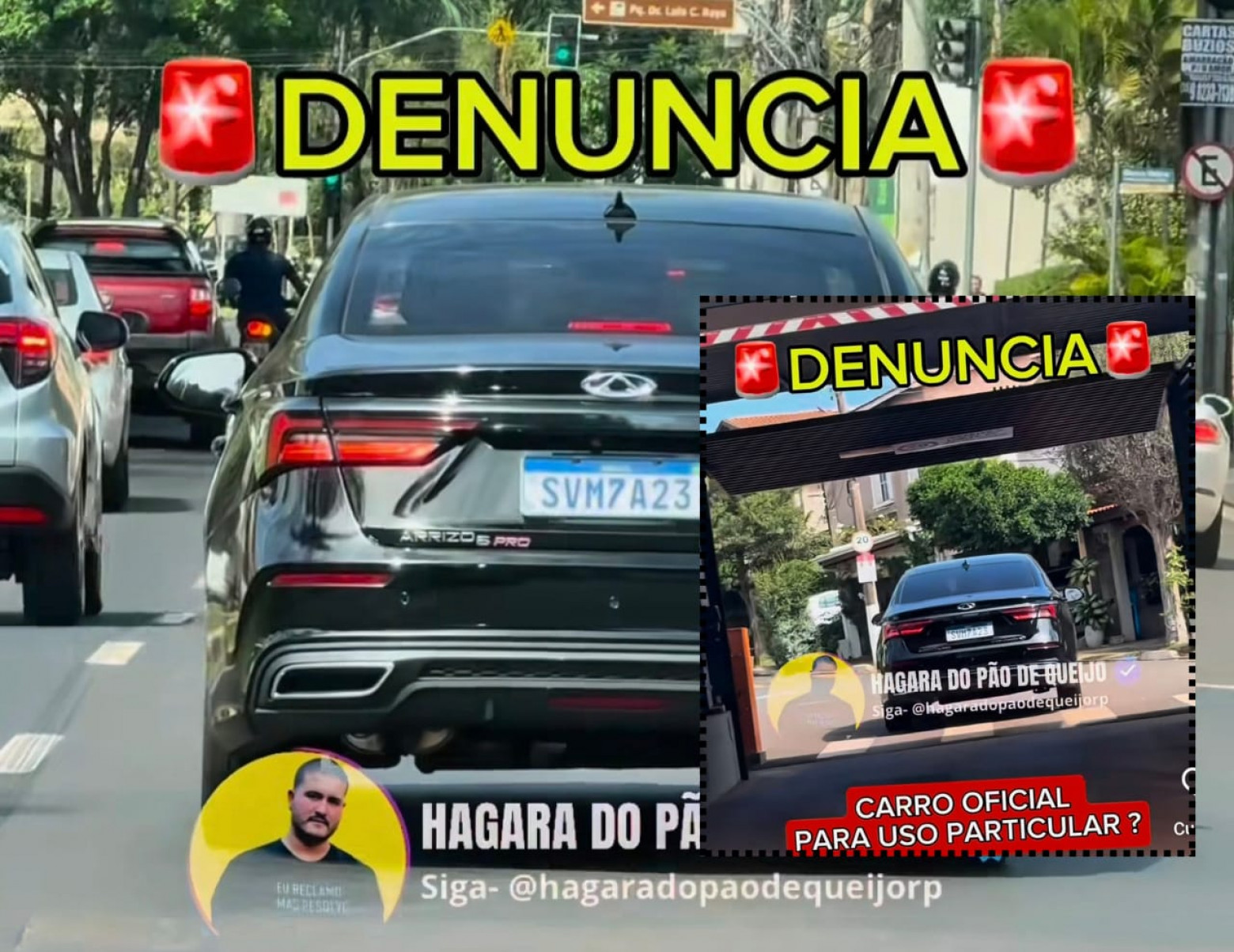 Vereador Maurício Gasparini foi flagrado entrando com carro oficial no condomínio onde mora