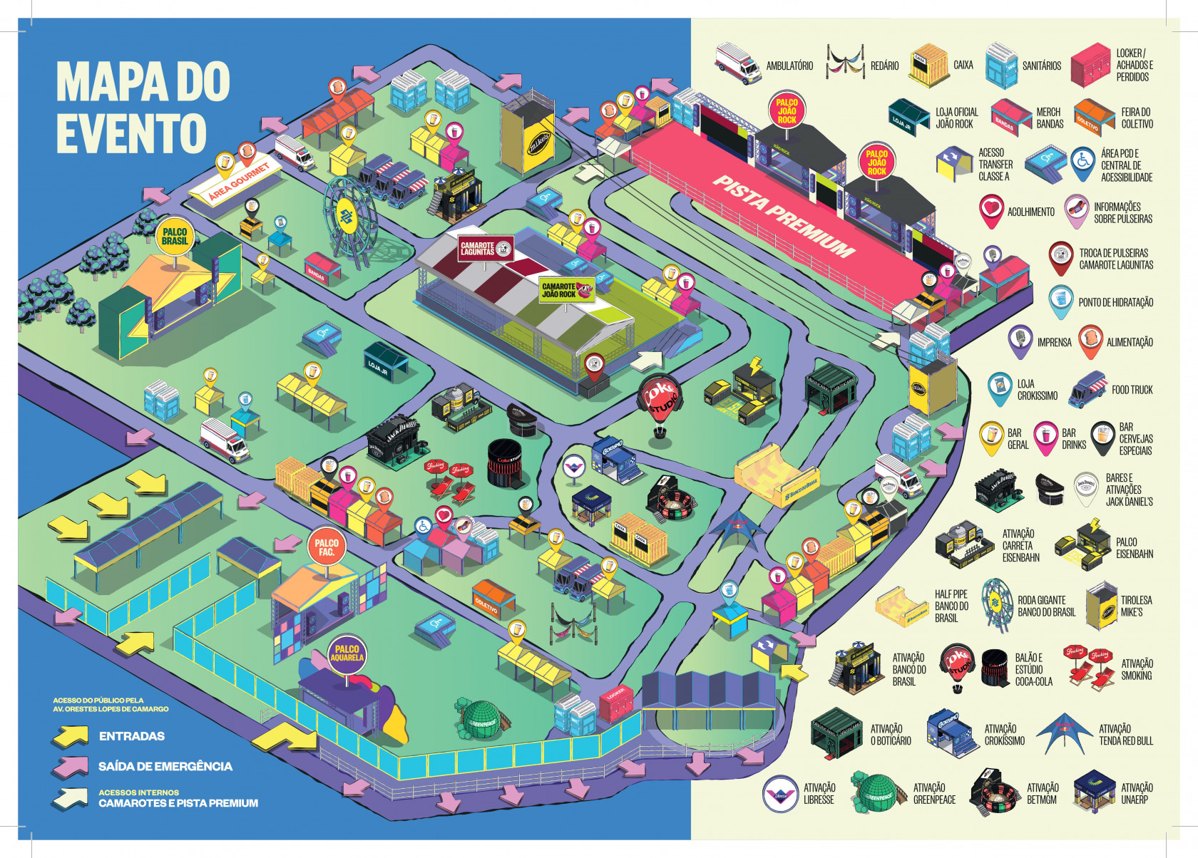 Mapa do evento