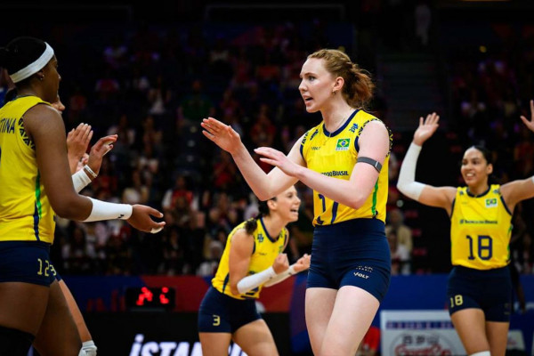 Vôlei: seleção feminina bate Bélgica na 2ª semana da Liga das Nações