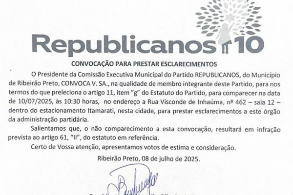 Convocação do Republicanos