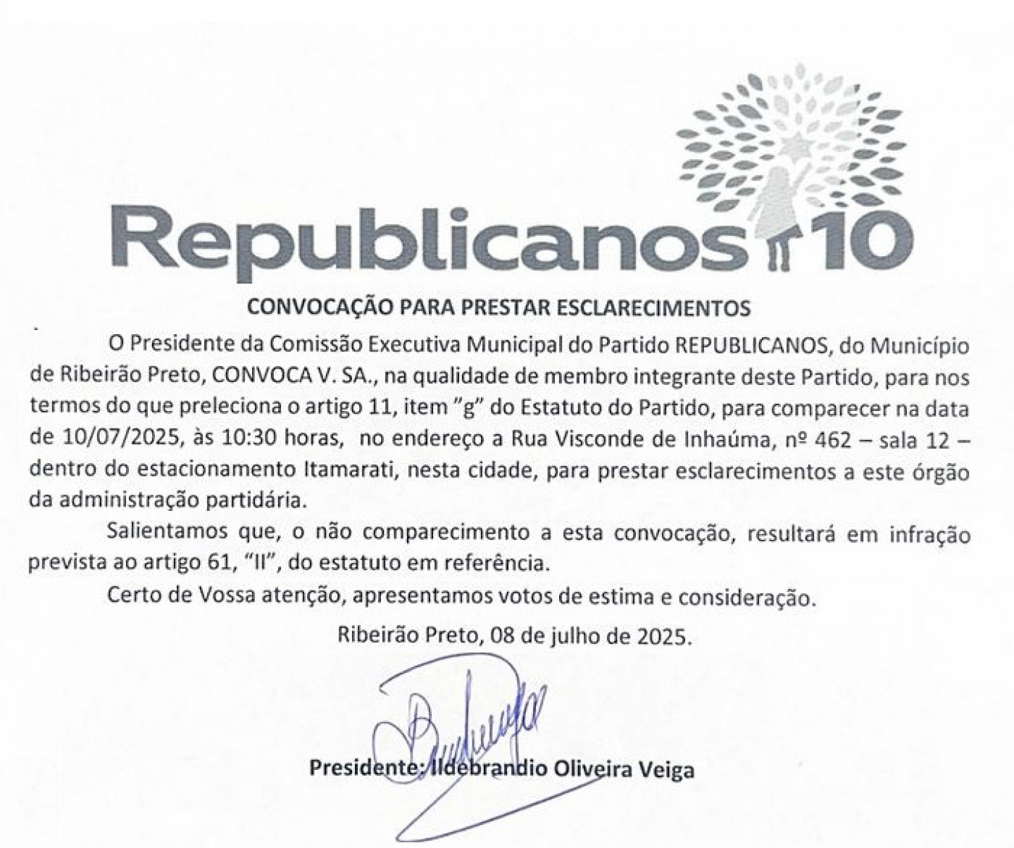 Convocação do Republicanos
