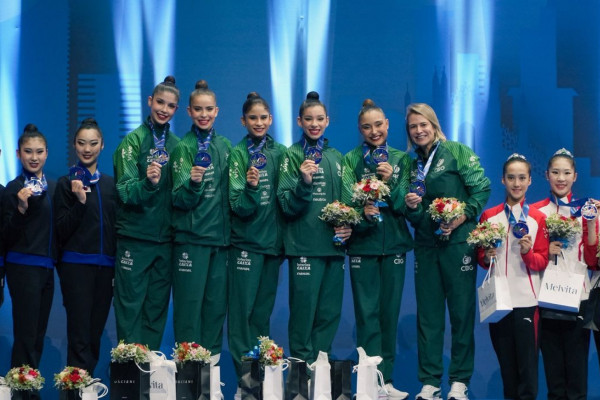 Ginástica rítmica: Brasil leva ouro inédito na Copa do Mundo, em Milão