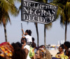 Mulheres negras promovem ato político por justiça social em Copacabana