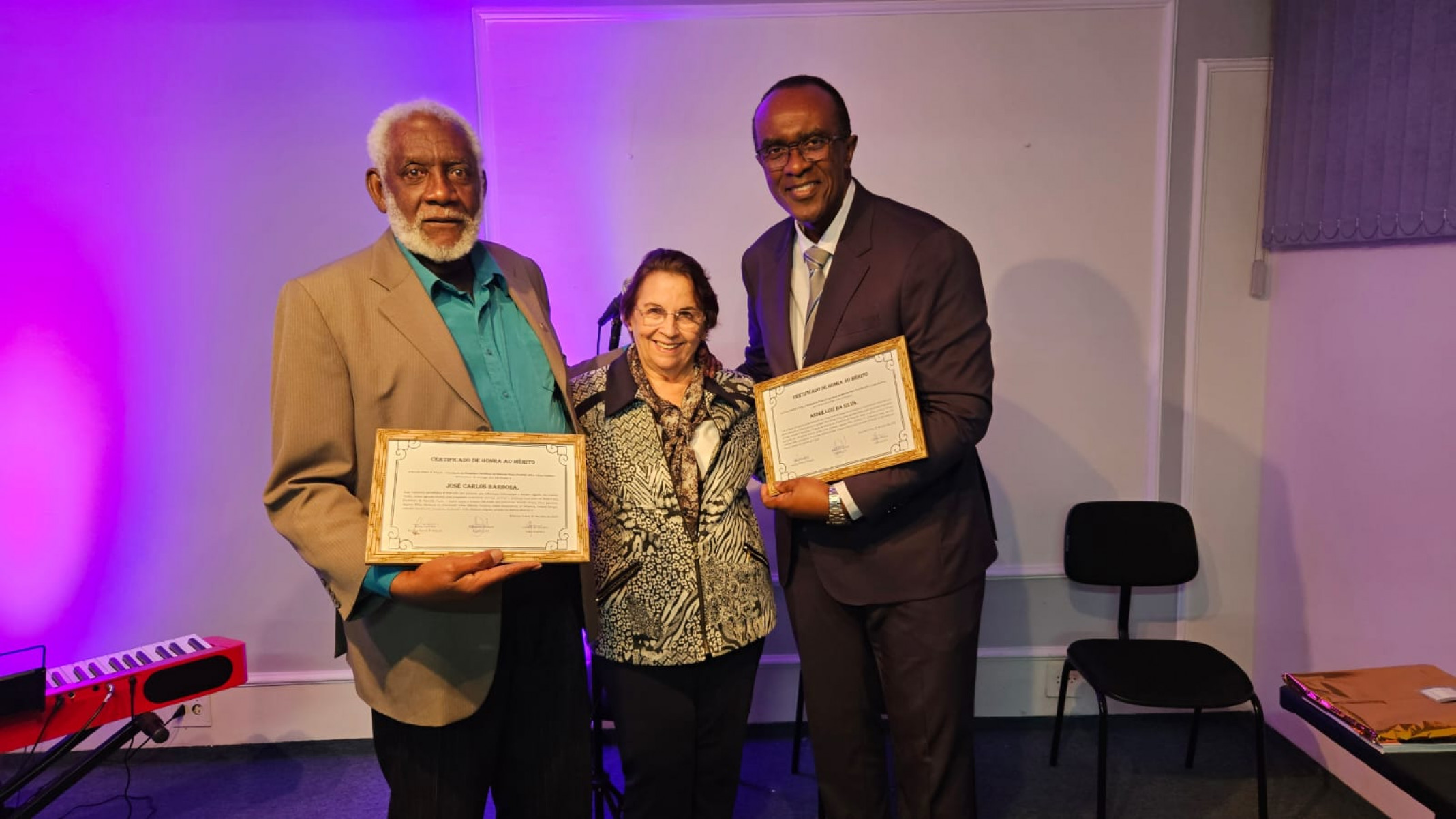 José Carlos Barbosa, Irene Coimbra de Oliveira Cláudio e André Luís da Silva 