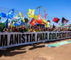 Em ato pró-soberania, manifestantes queimam bandeira e boneco de Trump