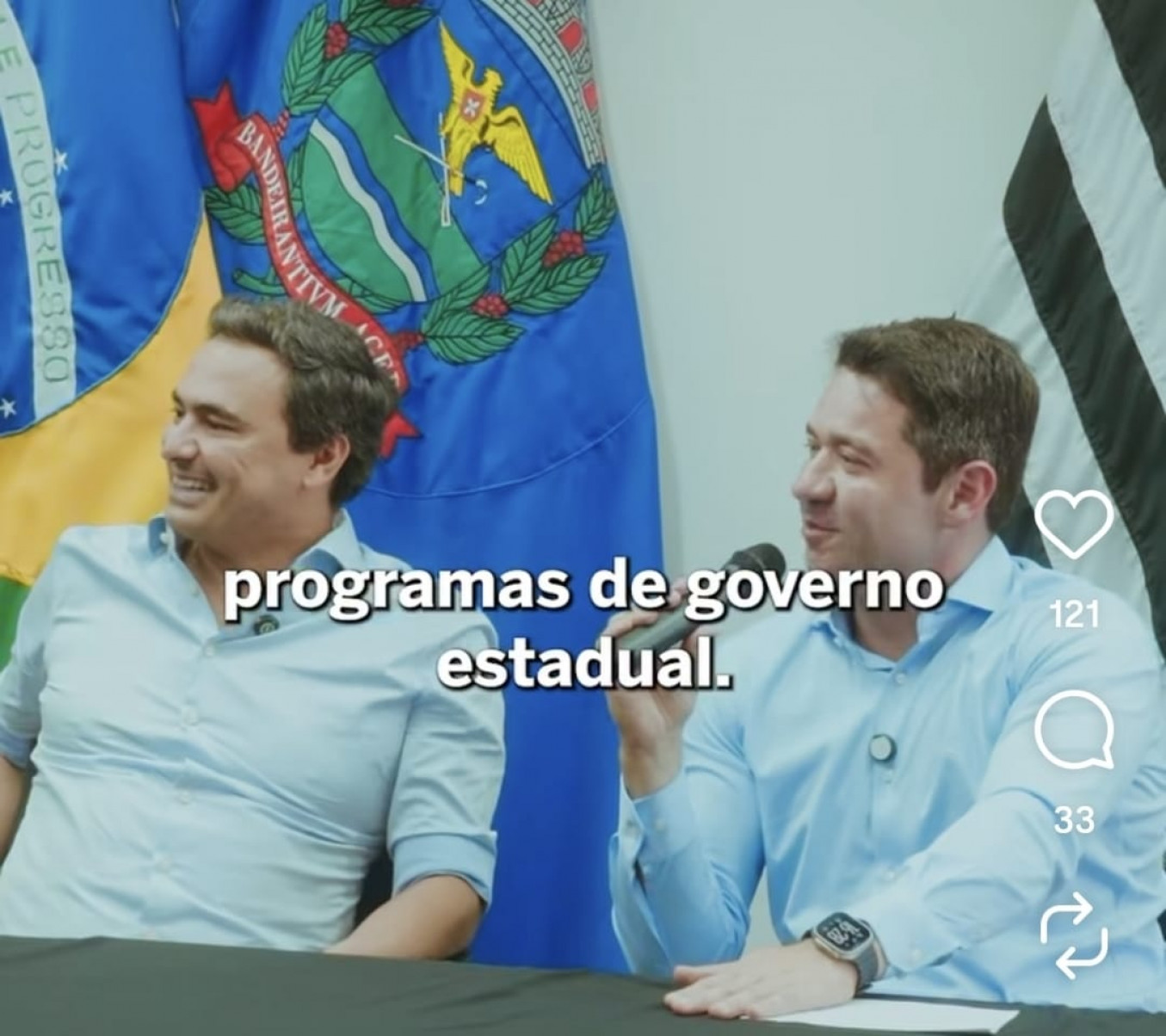 Mauricio Neves ao lado Prefeito Ricardo Silva em evento