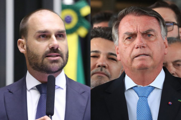 Em mensagem obtida pela PF, Eduardo Bolsonaro chama o pai de ingrato