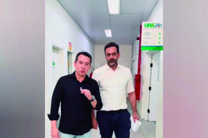 Prefeito Ricardo Silva ao lado do secretário Maurício Godinho, no vídeo que gerou o processo