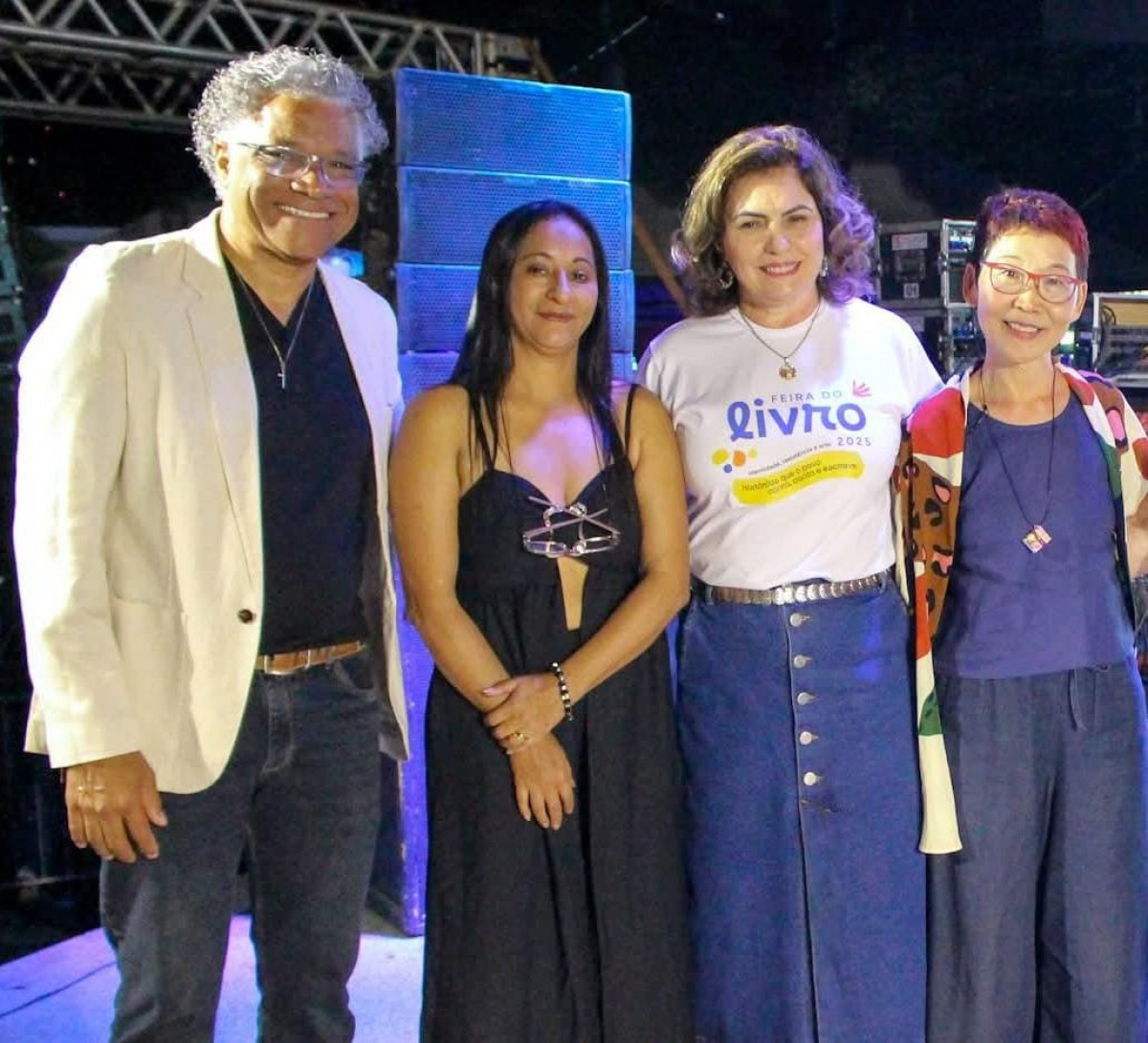 José Adilson dos Santos, Zenaide Santos S. Aguilar, Elaine Silva e Lúcia Hiratsuka