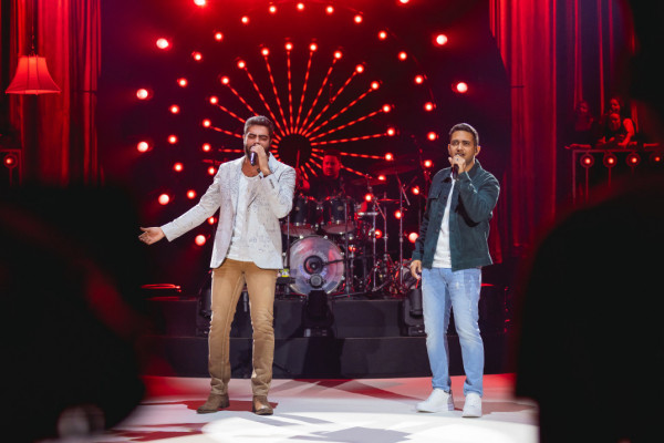 Henrique & Juliano na gravação do álbum Manifesto Musical 2 - Divulgação