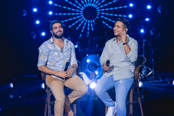 Henrique & Juliano na gravação do álbum Manifesto Musical 2