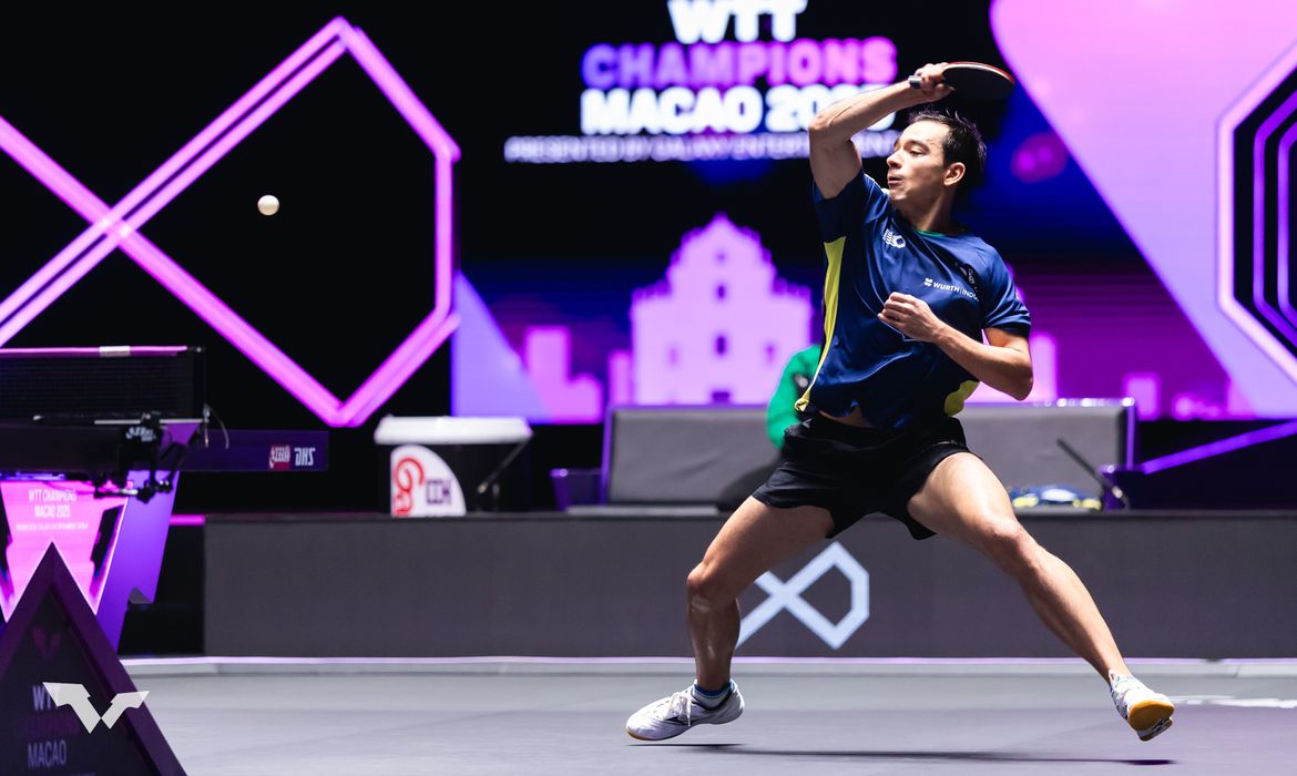Hugo Calderano é vice-campeão do WTT Champions Macau
