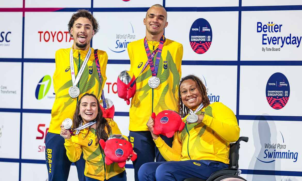 Brasil chega a 12 medalhas no Mundial de Natação Paralímpica
