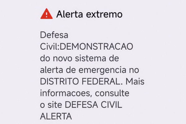 Defesa Civil testa aviso de desastre via celular no DF, GO, MS e MT