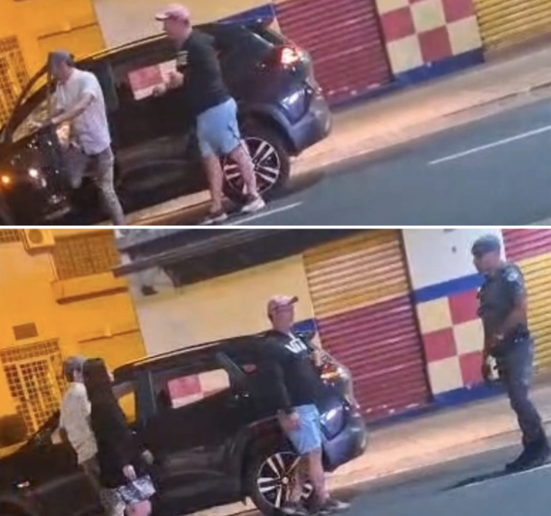 Vereador Bigodini, momento que os polciais chegaram