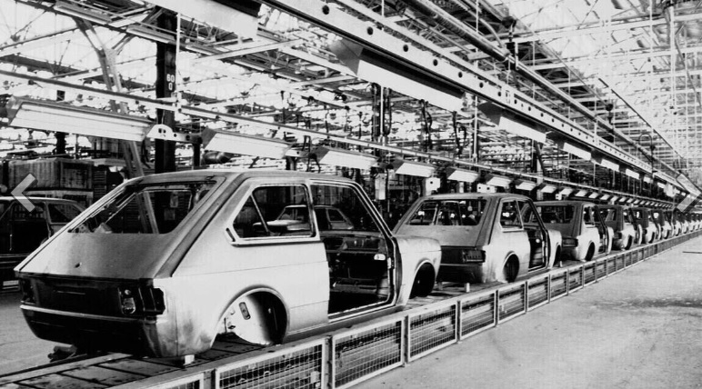 Linha de produção do Fiat 147
