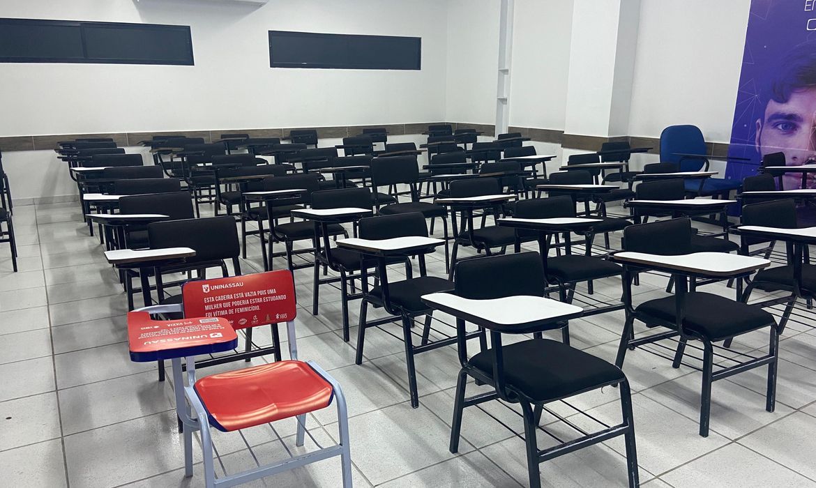 Jubs: com cadeiras vazias, campanha lembra vítimas de feminicídio