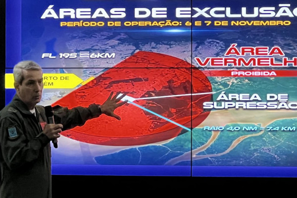 Cúpula de líderes da COP30 terá restrição de voos, caças e anti-drones