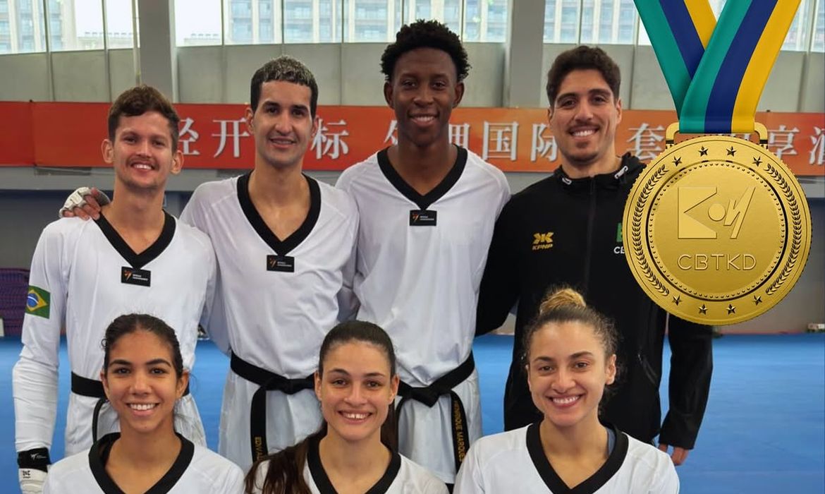 Brasil é tricampeão na Copa do Mundo por equipes de taekwondo na China