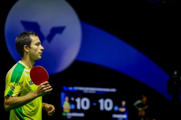 Calderano e Bruna Takahashi de despedem de WTT Champion Frankfurt