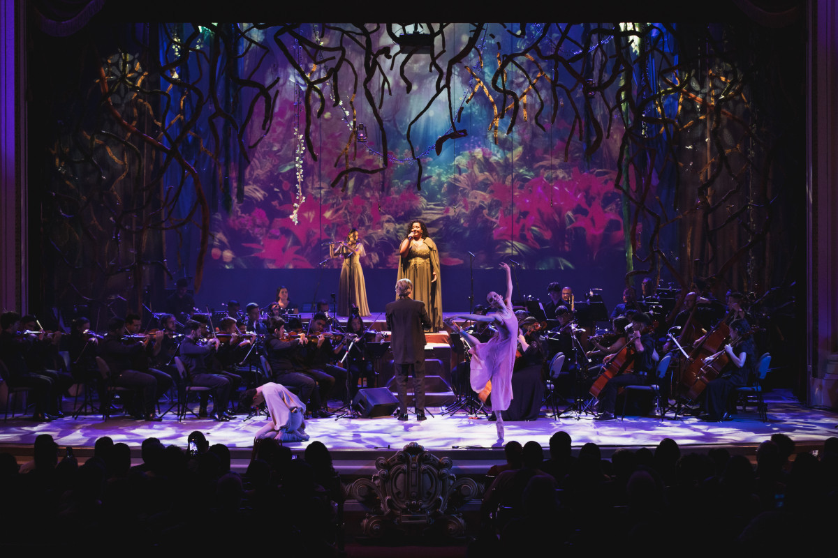 Cerca de 170 integrantes da Academia Livre de Música e Artes sobem ao palco do Theatro Pedro II para o concerto 