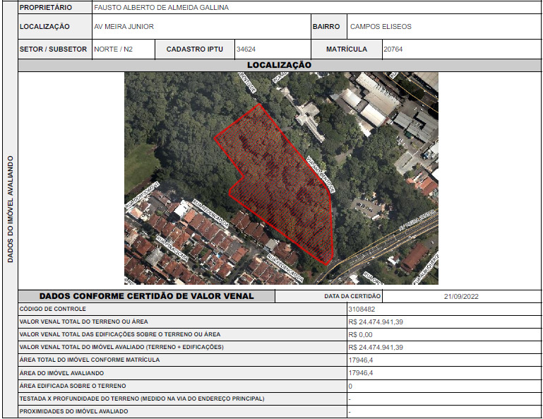 LOCALIZAÇÃO AV MEIRA JUNIOR BAIRRO CAMPOS ELISEOS
SETOR / SUBSETOR NORTE / N2