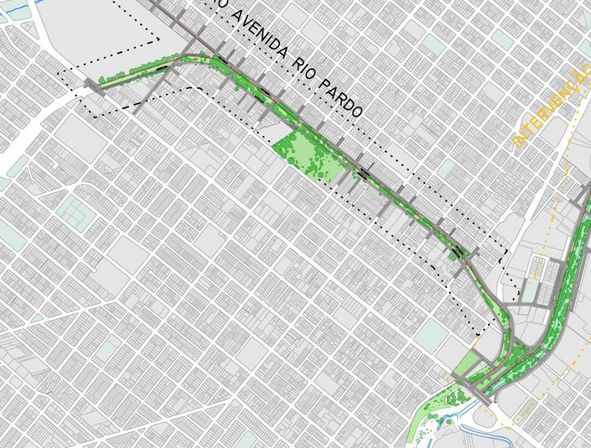 Projeto prevê o prolongamento da Avenida Rio Pardo