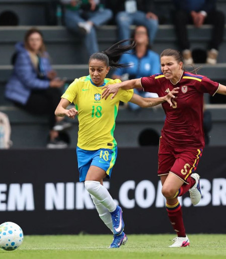 Seleção feminina perde de 2 a 1 para Venezuela em amistoso