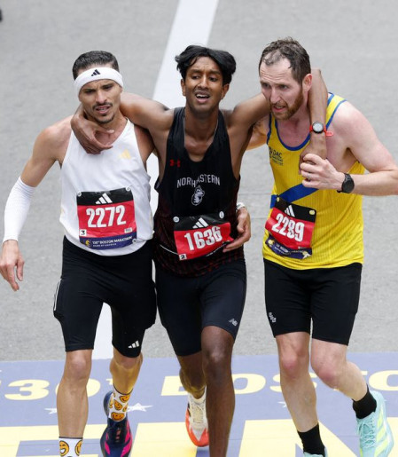 Brasileiro vira manchete por ato de empatia na Maratona de Boston