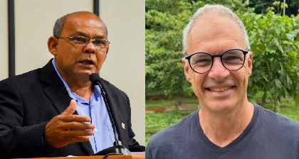 A esquerda vereador Mauricio Vila Abranches (PSDB), a direita vereador André Rodini (NOVO)
