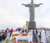 Cristo Redentor inova com tapete de patchwork no Corpus Christi