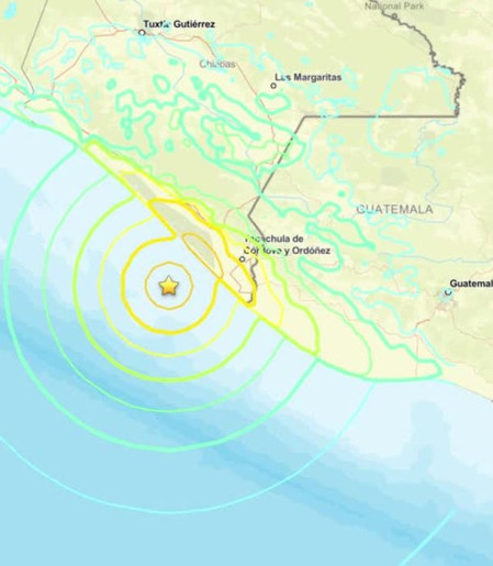 Terremoto de magnitude 7,4 atinge Puerto Madero, no México