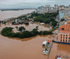 Rio Guaíba se aproxima da cota de alerta em Porto Alegre