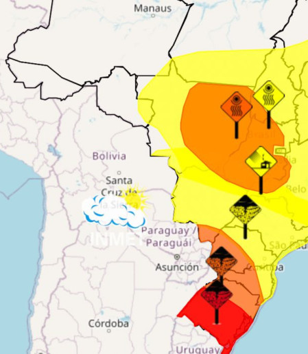 Seca, tempestade e vendaval: confira avisos do Inmet para esta quinta 