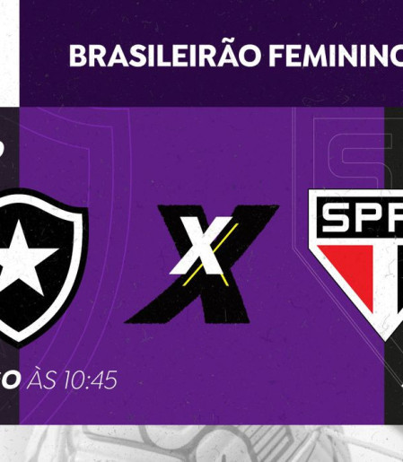TV Brasil exibe Botafogo x São Paulo pelo Brasileirão Feminino A1 