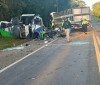 Corpos das vítimas de acidente no Paraná são retirados da pista
