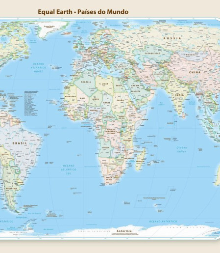Novo mapa-múndi corrige tamanho da África, América do Sul e Ásia