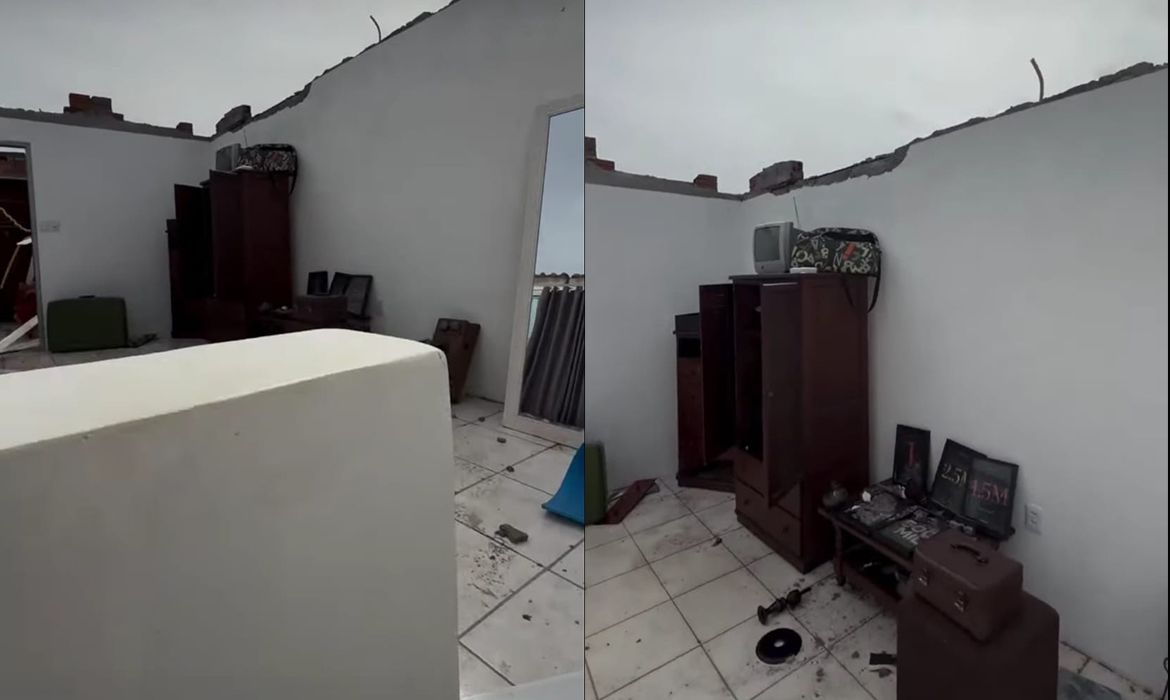 Morador de Pelotas mostra nas redes estragos causados por tempestade