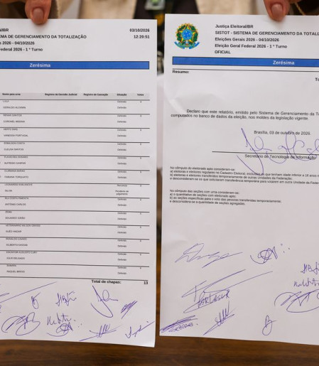 TSE faz teste final de sistemas e emite zerézima