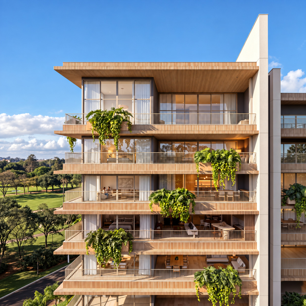 Localizado na Vila do Golf, o Birdie terá residências suspensas a partir de 270 m², elevadores privativos e vistas para a Mata de Santa Teresa e o Ipê Golf Club
