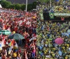 Em Brasília, atos por Lula e Flávio ficam a 2 km de distância