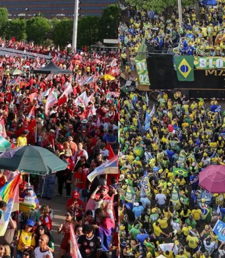 Em Brasília, atos por Lula e Flávio ficam a 2 km de distância
