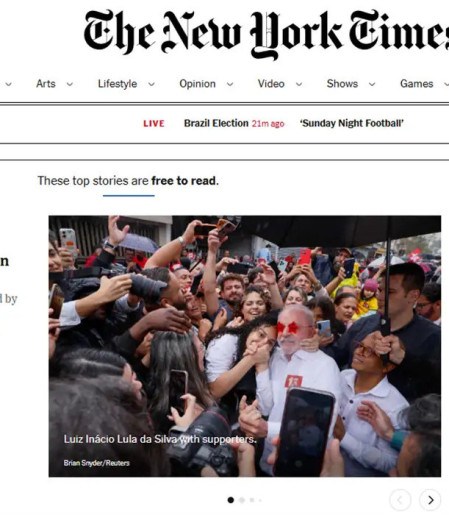 Imprensa internacional destaca vitória histórica de Lula