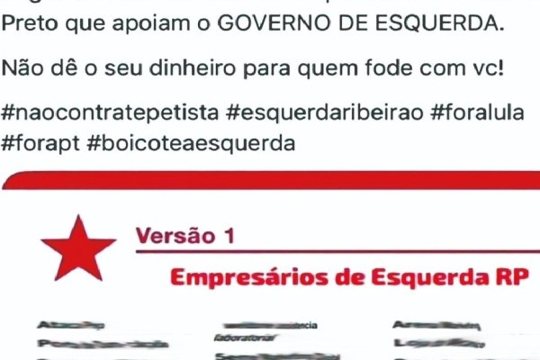 Imagem de lista divulgada pelas redes sociais